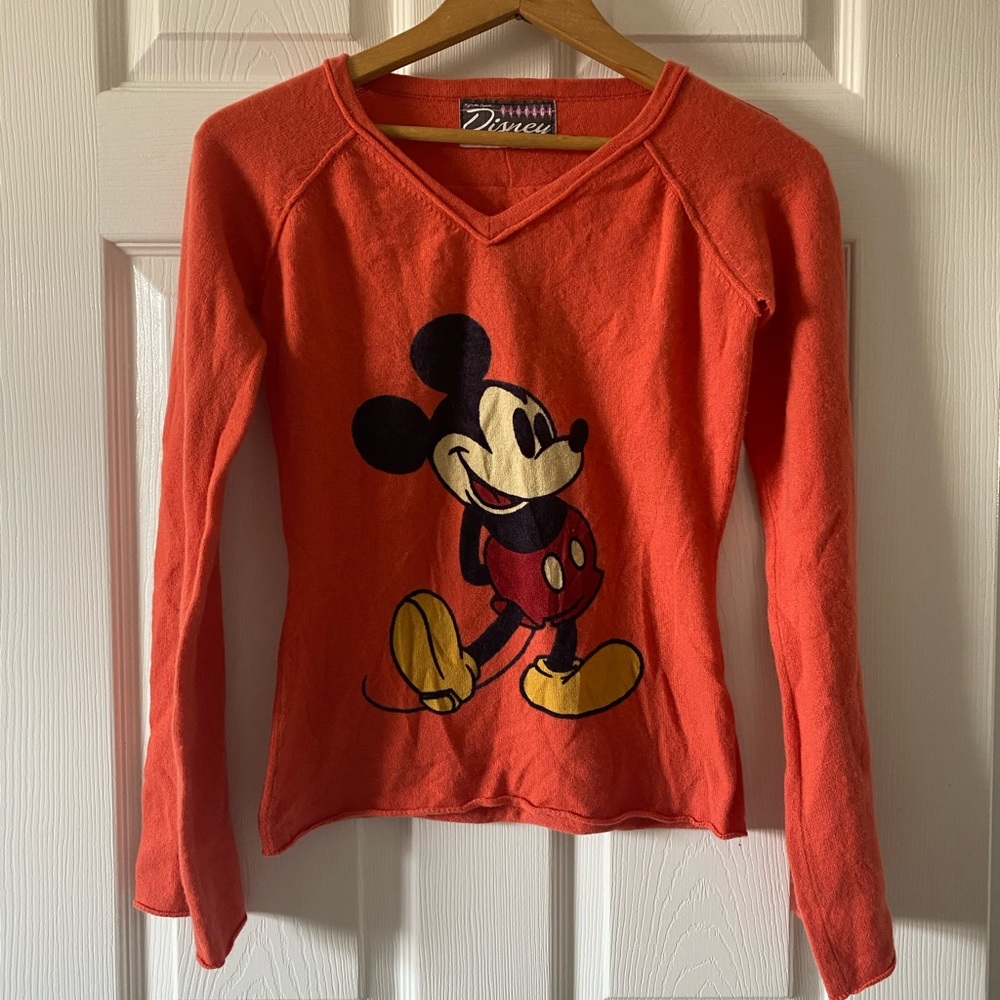 Vintage Disney by Jackie Brander Mickey Mouse 100% Cashmere Sweater